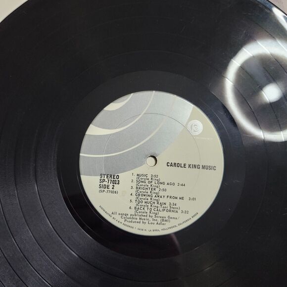 Carole King – Music LP 1971 Ode Records SP-77013 w/‎ Lyrics James Taylor Vinyl - Picture 7 of 12